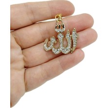 Biuti Gold Renkli Metal Allah Lafzı Araba Dikiz Ayna Süsü Parlak Taşlı Lüks Aksesuar