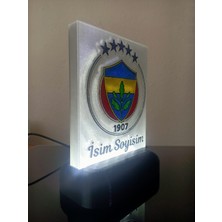 3D Dönüşüm Atölyesi Dekoratif LED Lamba Kişiye Özel İsimli Sarı-Lacivert Taraftar M1