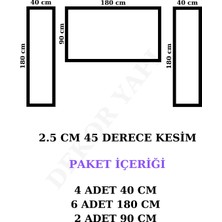 Dekoratif Boyanabilir 2,5 cm Duvar Çıtası Kesimli Hazır Paket Yatak Odası