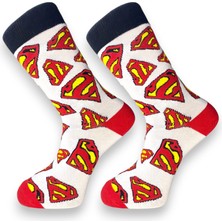 Çimpa Yetişkin Superman Disney Çorap 2'li Paket