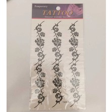 Gigi Giyim Sıralı Gül Figürlü Geçici Dövme