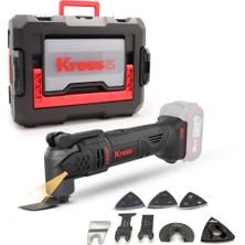 Kress KUD12.91 20VOLT Kömürsüz Profesyonel Çok Amaçlı Kesme Raspalama ve Zımpara + 24 Parça Aks (Akü Dahil Değildir)