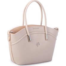Nas Bag Kadın Mini Sepet Çanta El ve Çapraz Çanta Kum  Lopez ( 20x18cm)