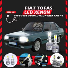 Furens Fiat Tofaş Uzun - Kısa Far Uyumlu Şimşek Etkili Led Xenon Performance Series H4