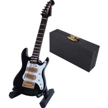 Rennes Rgv-G11yn Elektro Gitar Tasarımlı Mini Masa Süsü lik Eşya Siyah (11x4cm)