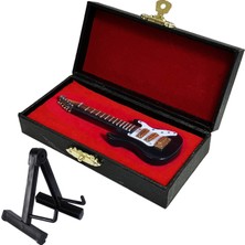 Rennes Rgv-G11yn Elektro Gitar Tasarımlı Mini Masa Süsü lik Eşya Siyah (11x4cm)