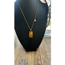 Queen Accessory Çelik Balık Burcu Madalyon Kolye