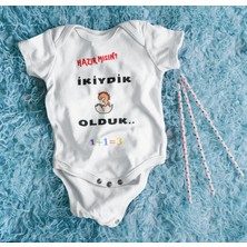Nino Store Ikiydik 3 Olduk Yazılı Hediyelik Baskılı Bebek Giyim Body Zıbın