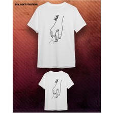 Elbiseciniz Anne Baba Çocuk Kombin Baskılı Pamuklu T-Shirt  Tek Adet