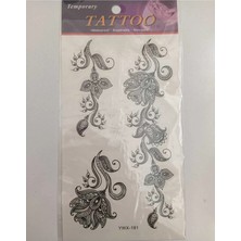 Gigi Giyim Ters Çiçek Motifli Farklı Boyutlar Içeren Çoklu Geçici Dövme