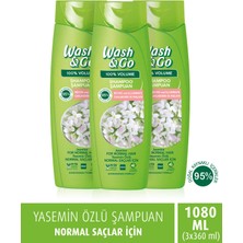 Wash & Go Yasemin Özlü Şampuan 360 ml X3 Adet