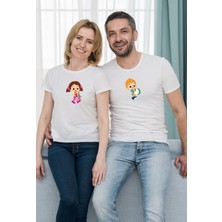 Elbiseciniz Sevgili Kombini Baskılı Unisex Tişört (Tek Adet Fiyatıdır. Kombin Için Ayrı Ayrı Sipariş Veriniz)