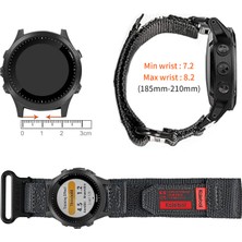 Garmin Tactix 7 Amoled Edition / Tactix 7 Pro / Quickfit 26MM Saat Kayışı Naylon Etiket Bilek Bandı - Gri (Yurt Dışından)