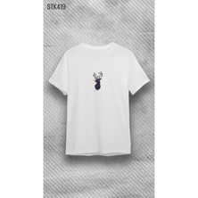 Elbiseciniz Unisex Bisiklet Yaka Minimal Baskılı Tshirt/ T-Shirt- Cocuk T-Shirt/ Beyaz Kadin T- Shirt