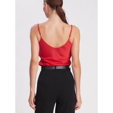 Alya Ns Butik Mat Saten Ince Askılı Bluz