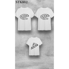 Elbiseciniz Unisex Bisiklet Yaka Baskılı  T-Shirt