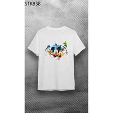 Elbiseciniz Mickey Baskılı Beyaz T-Shirt M