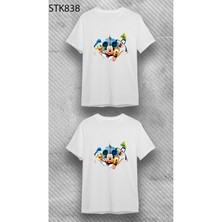 Elbiseciniz Mickey Baskılı Beyaz T-Shirt M