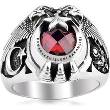 Anı Yüzük ?ay Yıldız Motifli Orman ve Su Işleri Bakanlığı Gümüş Yüzüğü