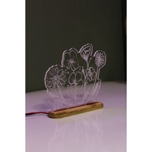 Çiçek LED Lamba / Gece Lambası / Dekoratif Aydınlatma / Işıklı Çiçekler / Flowers Ambians Işığı