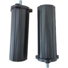 Zeygen (Vida Ölçüsüne Dikkat) - Orta Plastik Mobilya Koltuk Kanepe Ayağı 4 Adet Siyah 14 - 19 cm 5/16 Vida