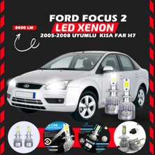 Furens Ford Focus 2 2005-2008 Kısa Far Uyumlu Şimşek Etkili Led Xenon Performance Series H7