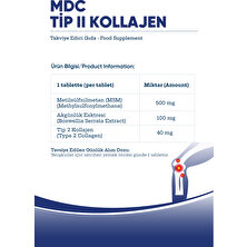 MDC Tip 2 Kolajen + MSM + Boswellia 30 Tablet