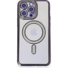 Ceponi Apple iPhone 15 Pro Max Kılıf Joke Simli Magneticsafe Kılıf