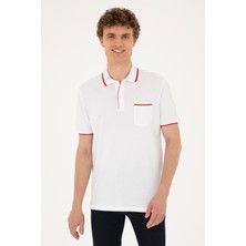 U.S. Polo Assn. Erkek Regular Fit Polo Yaka Beyaz Tişört 50287108-VR013