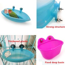 Huoxun Shop B Mavi Stil Sevimli Kuş Oyuncak Papağan Küveti Ayna ile En Iyi Küçük Kuş Papağan Banyo + Ayna (Yurt Dışından)