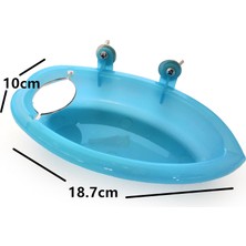 Huoxun Shop B Mavi Stil Sevimli Kuş Oyuncak Papağan Küveti Ayna ile En Iyi Küçük Kuş Papağan Banyo + Ayna (Yurt Dışından)
