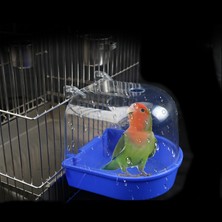 Huoxun Shop B Koyu Haki Stili Yeni Plastik Kuş Papağan Banyo Kutusu Kuş Duşu Muhabbet Kuşu Asılı Kafes Banyosu Kuş Banyosu Kuş Su Banyosu Evcil Kuş Kasesi (Yurt Dışından)