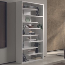 Aden Home Dekoratif Kitaplık Raf, Bölmeli Kitaplık, Çok Amaçlı Raf, %100 Mdf, Mutfak Banyo Rafı