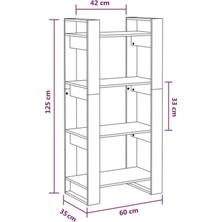 Aden Home Dekoratif Kitaplık Raf, Çok Amaçlı Raf, %100 Mdf, Mutfak Banyo Rafı, Saksılık