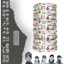 E-Taktik Summer Adventure Yazılı Desenli Boyunluk Maske Baf Bandana