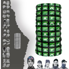 E-Taktik Piktogram Desenli Boyunluk Maske Baf Bandana