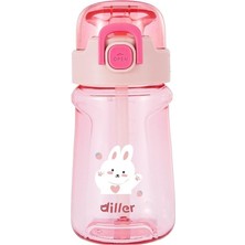 Diller Bee Diller Tritan Pipetli Su Matarası 550ML Pembe