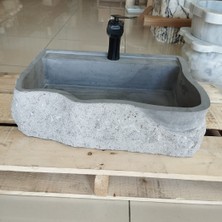 Sipahi Marble Antrasit Batarya Çıkışlı Şekilsiz Lavabo