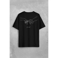 Kendim Seçtim Iddia Sevgili Minimal Sırt Ön Baskılı Oversize Tişört Unisex T-Shirt