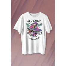 Kendim Seçtim Unisex T-Shirt Eagle And Snake Kartal ve Yılan Y2K Evrim All About The Evolution