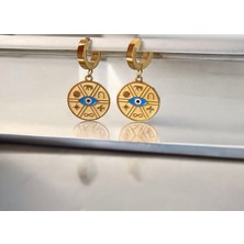 Mi Brillo Accessories Gold Çelik Şans Küpesi