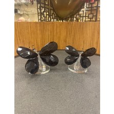 Plus Home Kristal 2'li Siyah Obje