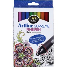 Artline EPFS-200 Supreme Fineliner Keçe Uçlu Kalem 0.4mm 10 Renk