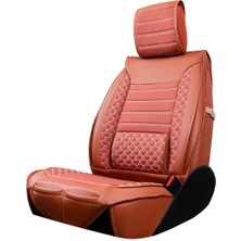 Startcar Seat Ateca Uyumlu Deri Oto Koltuk Kılıfı Ön Arka Set Tarçın Atlas Model Sc