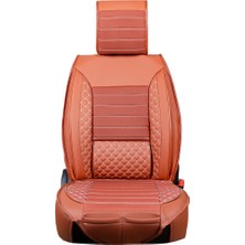 Startcar Seat Ateca Uyumlu Deri Oto Koltuk Kılıfı Ön Arka Set Tarçın Atlas Model Sc