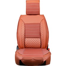 Startcar Peugeot 2008 Uyumlu Deri Oto Koltuk Kılıfı Ön Arka Set Tarçın Atlas Model Sc