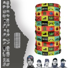 E-Taktik Kamp Malzemeleri Desenli Boyunluk Maske Baf Bandana