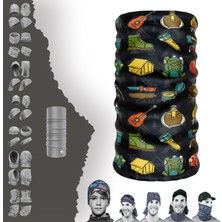 E-Taktik Kamp Eşyaları Desenli Boyunluk Maske Baf Bandana