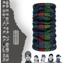 E-Taktik Extreme Travel Temalı Boyunluk Maske Baf Bandana
