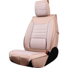 Startcar 
Seat Ibiza Eski Uyumlu Deri Oto Koltuk Kılıfı Ön Arka Set Bej Atlas Model Sc